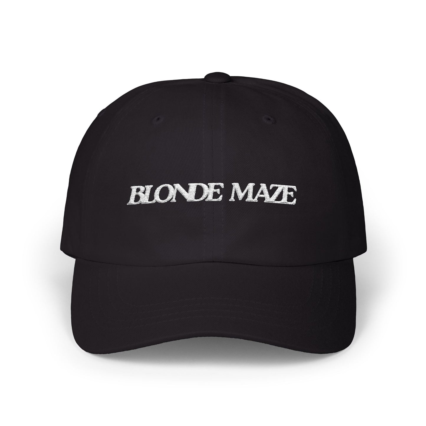 Blonde Maze Embroidered Cap - White Logo
