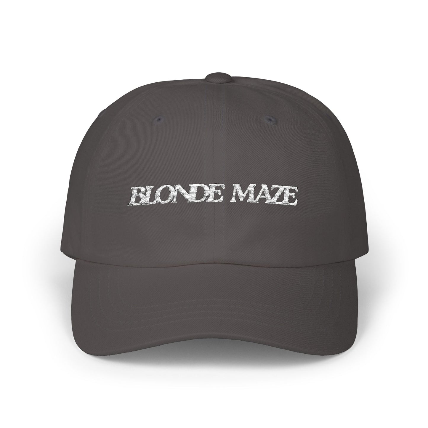 Blonde Maze Embroidered Cap - White Logo