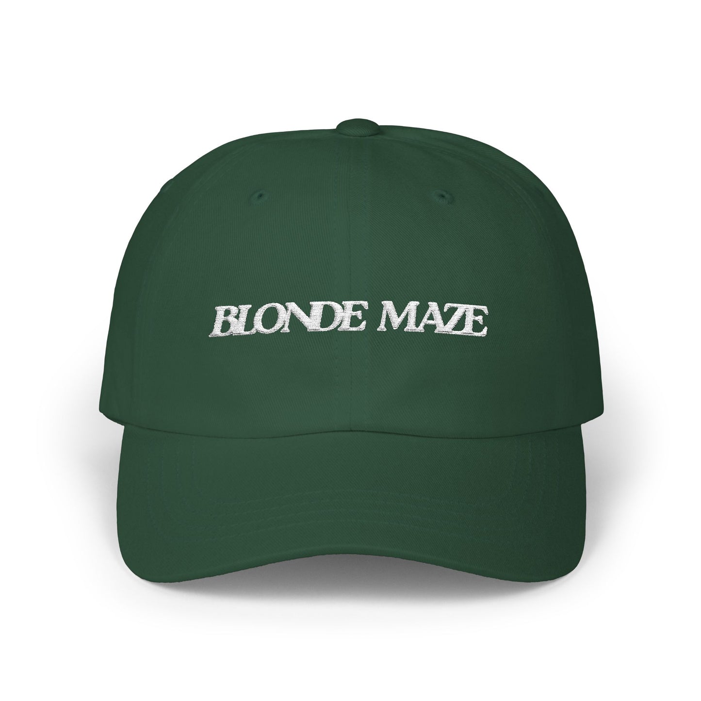 Blonde Maze Embroidered Cap - White Logo