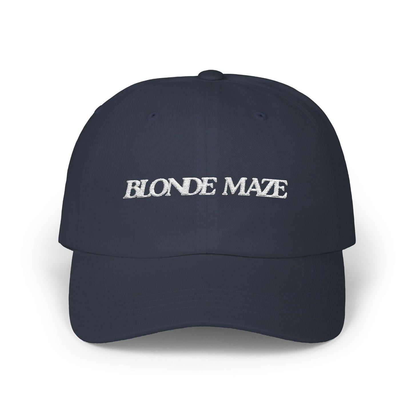 Blonde Maze Embroidered Cap - White Logo