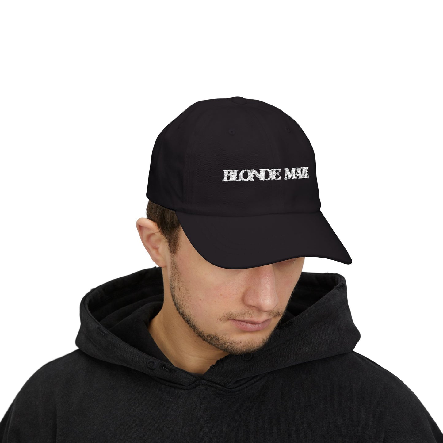 Blonde Maze Embroidered Cap - White Logo