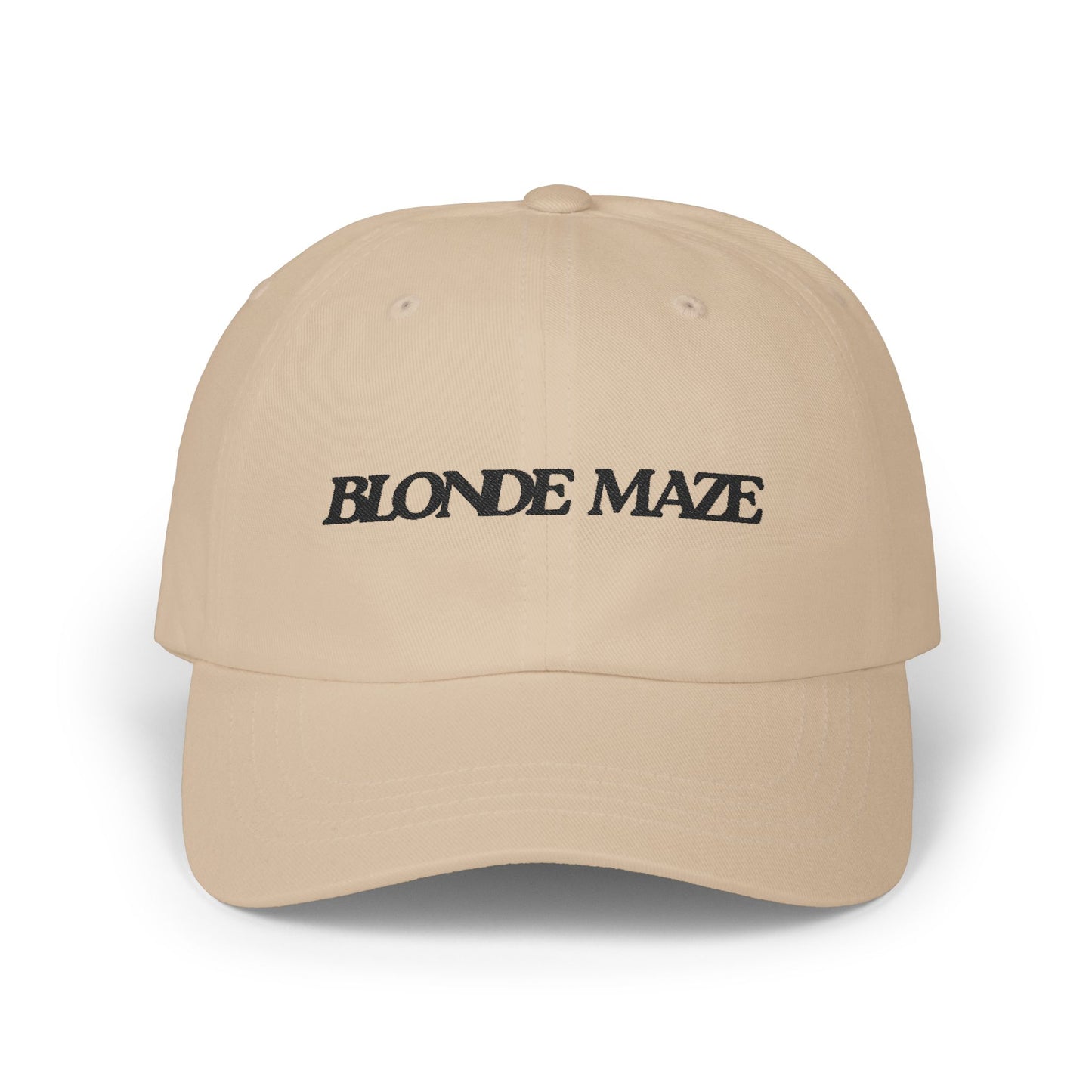Blonde Maze Embroidered Cap - Black Logo