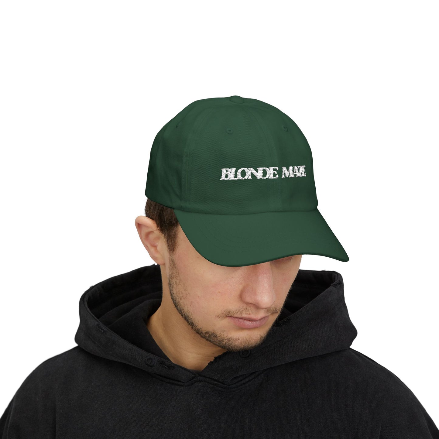 Blonde Maze Embroidered Cap - White Logo